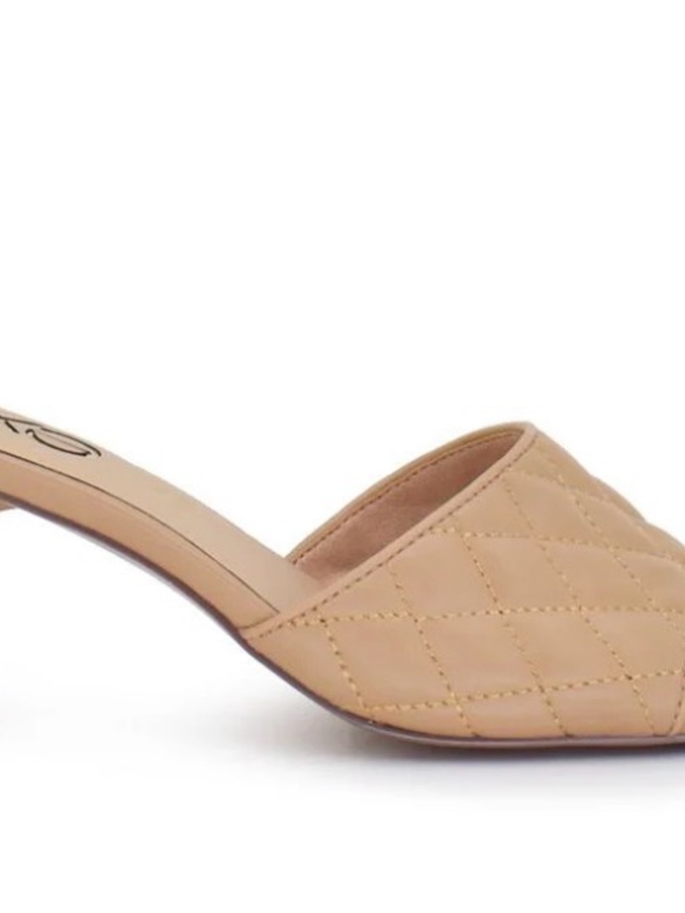 Quilted Slide Mule in Nude - Women